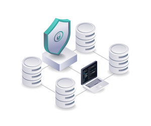 Database Server Networking Technology vector image