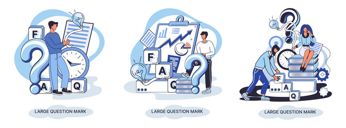 ladge question mark problem and solution concept vector image