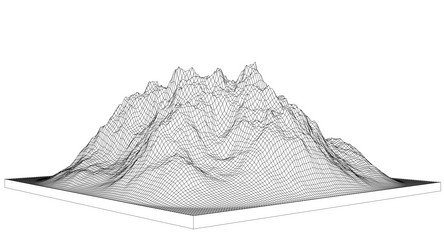 curve lines in shape part mountain range vector image