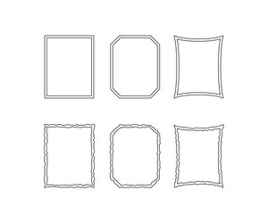 decorative rectangle frames for note text line vector image