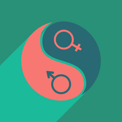 flat with shadow icon and mobile application vector image