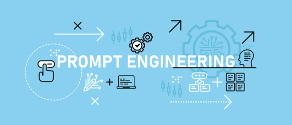 prompt engineering conceptual big data development vector image