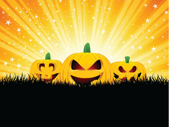 Scary pumpkin vector