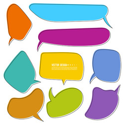 Colorful set different speech bubbles Royalty Free Vector