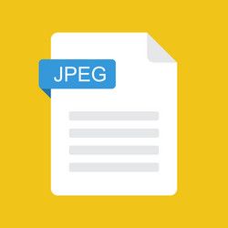 Jpeg file icon document type flat design vector