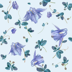 Tropical flower seamless pattern Royalty Free Vector Image