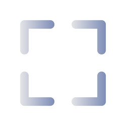 full screen flat gradient color ui icon vector image