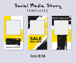 Grunge minimal shape template set design elements vector