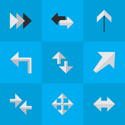 Set of simple cursor icons vector