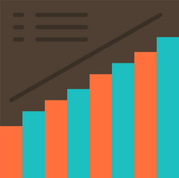 chart graph analytics presentation sales flat vector image
