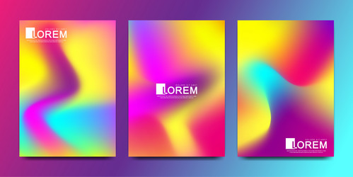 design template in trendy vibrant gradient vector image