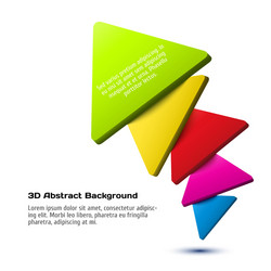Dynamic 3D Triangle Background vector image