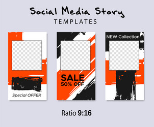 grunge minimal shape template set design elements vector image