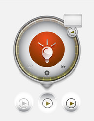 light bulb new idea concept web button vector image