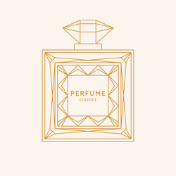 perfume for women linear image of a vector