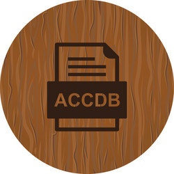 Accdb file document icon vector