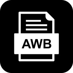 Awb file document icon vector