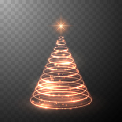 Abstract light christmas tree Royalty Free Vector Image