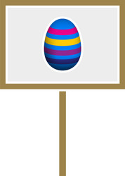 easter pointer with egg icon vector