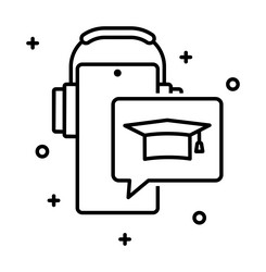 Education app icon on transparent vector