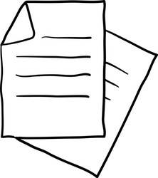 document icon isolated for graphic and web vector image