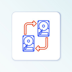 Line a fixed data storage device hard disk vector