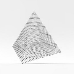 pyramid connection structure 3d vector image