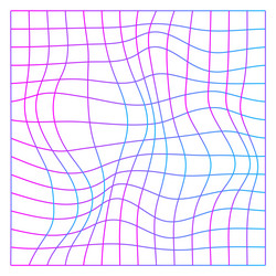 retro cyberpunk wireframe distorted mesh colorful vector image