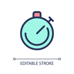 stop watch pixel perfect rgb color ui icon vector image