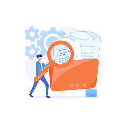 file manager data storage and indexing workers vector image