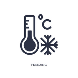 Freezing icon on white background simple element vector