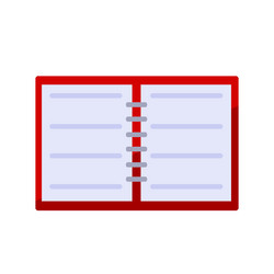 Notepad open notebook for writing vector