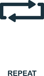 repeat icon line style design ui vector image