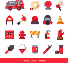 Set of fire department emblems and badges Vector Image