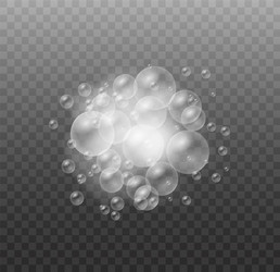 bath foam with shampoo bubbles for background vector image