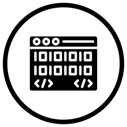 binary code icon design vector image