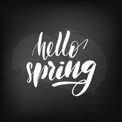 Spring Hello Chalkboard Vector Images (55)