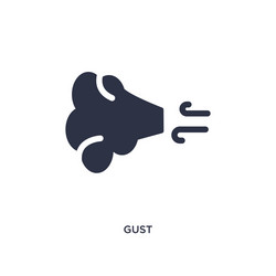gust icon on white background simple element from vector image