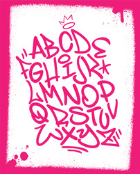 Handwritten Graffiti Script Font vector image