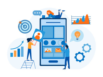 Mobile App UI/UX Development vector