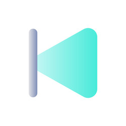 skip previous button flat gradient color ui icon vector image