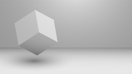 3d cube abstract geometric background vector image