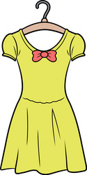 A yellow dress vector