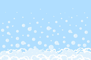 Bubbles fizz background soap and foam suds vector