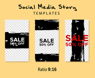 grunge minimal shape template set design elements vector image