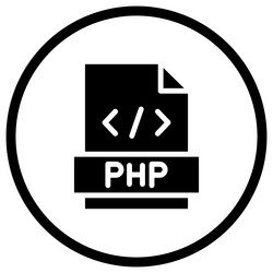 php icon design vector image