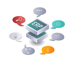 optimizing business expansion with erp management vector image