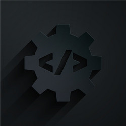paper cut web design and front end development vector image