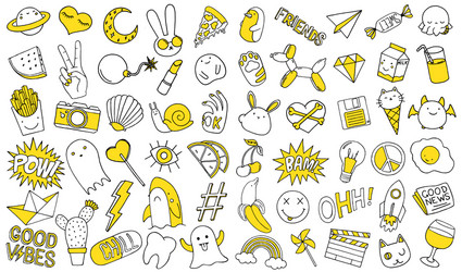 patch set on white background vector image