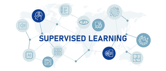 supervised learning ai artificial intelligence vector image